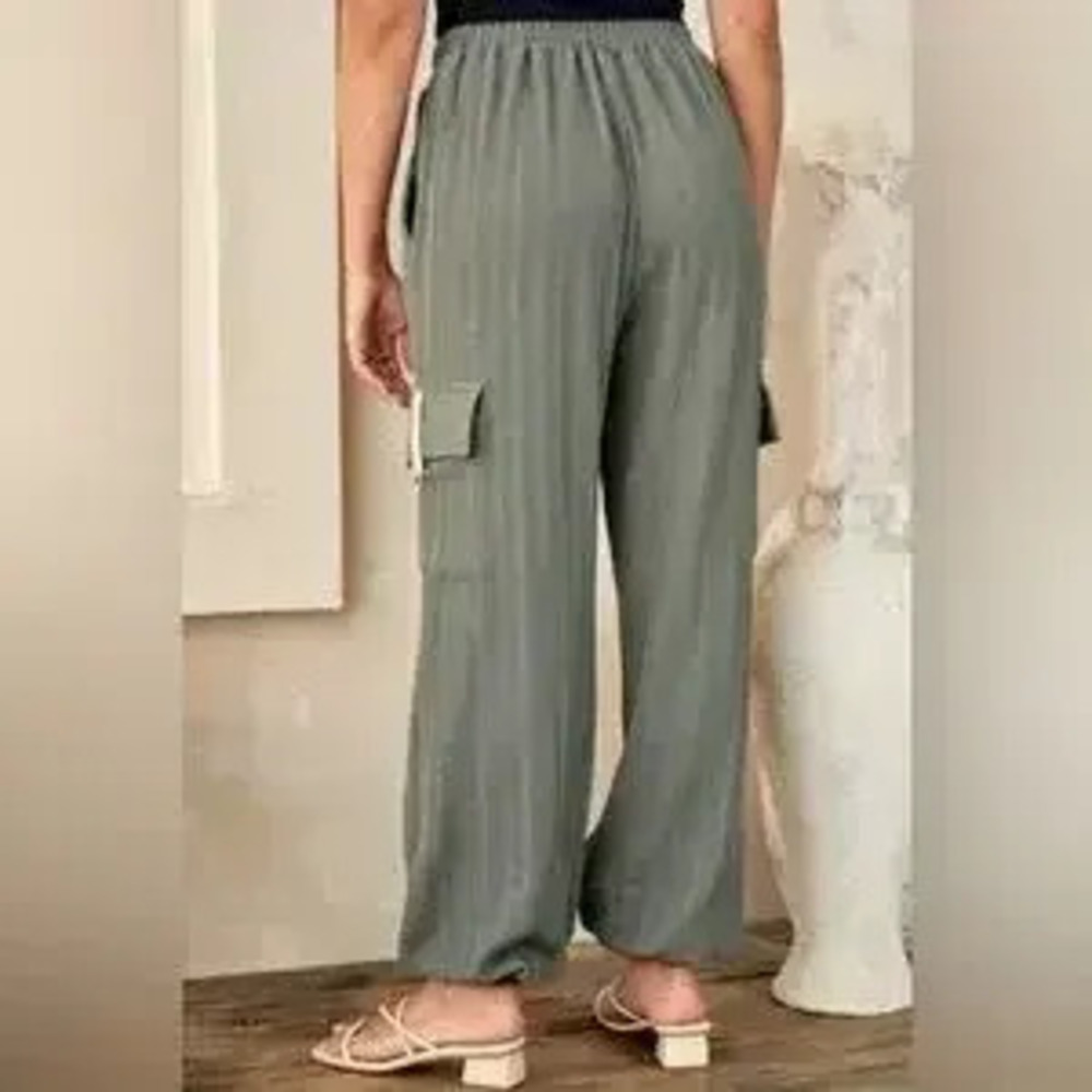 Hailey & Co Textured Rib Cargo Pants - Picture 4 of 5